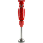 OVENTE Immersion Hand Blender, 300W Electric Handheld Stick Mixer with 2 Mixing Speeds and Stainless Steel Blades for Smoothies, Purees & Baby Food, Red HS560R