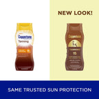 Coppertone Tanning Sunscreen Lotion, Spf 15, Lightweight And Non Greasy Sunscreen, Water Resistant, Oxybenzone Free, Sun Tan Lotion Moisturizes Skin For A Radiant Tan, 8 Fl Oz Bottle