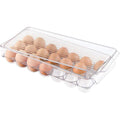 Idesign Clear Plastic Egg Holder For Fridge With Lid, 21 Egg | Storage Container, Organizer Bin