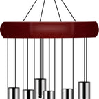 Memorial Wind Chimes Outdoor Large Deep Tone, Sympathy Wind-Chime Personalized With 6 Tuned Tubes, Elegant Chime For Garden Patio Balcony And Home