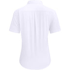 Siliteelon Button Down Shirts For Women Short Sleeve Cotton Dress Shirt Collared Wrinkle Free Work Business Office Blouse