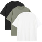 Mens Oversized T-Shirts Fashion Loose Fit Crewneck Tshirt Streetwear Heavyweight Short Sleeve Gym Workout Tops