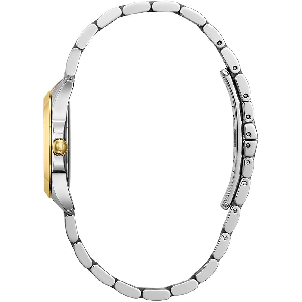 Bulova Women'S Classic Stainless Steel Watch And Mother Of Pearl Dial