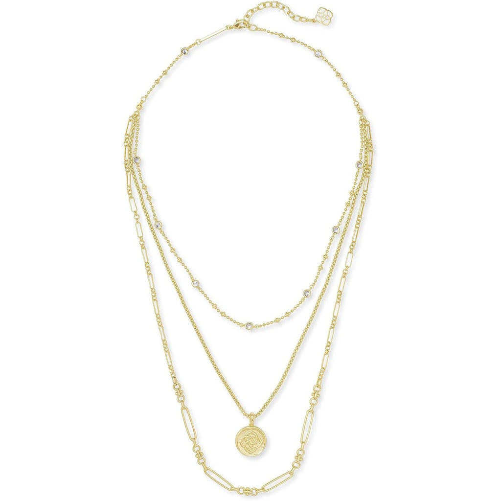 Kendra Scott Medallion Triple Strand Necklace, Fashion Jewelry for Women