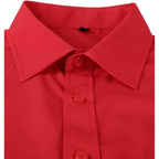 Corfty Men Long Sleeve Dress Shirt - Regular Fit Stretch Free-Wrinkle Casual Button Down Shirt