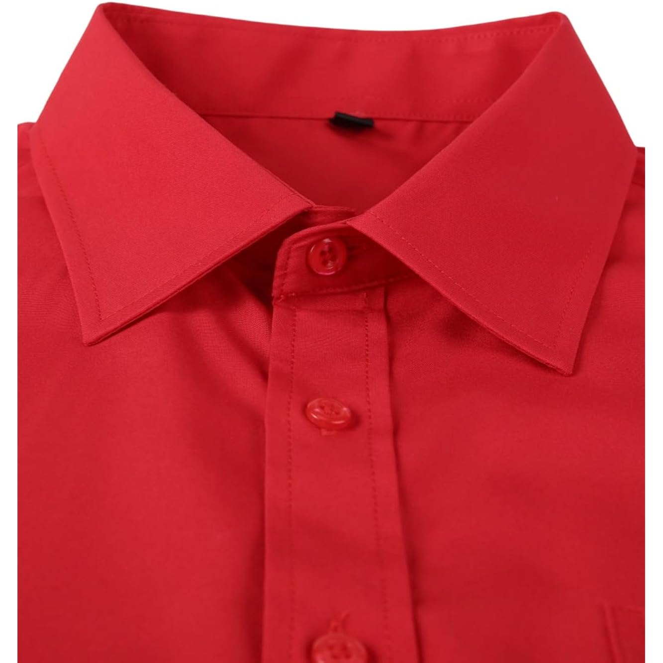 Corfty Men Long Sleeve Dress Shirt - Regular Fit Stretch Free-Wrinkle Casual Button Down Shirt