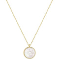 gorjana - Sunset Etched Necklace 19"-21" - 18k Gold-Plated - Mother of Pearl Pendant, Adjustable Chain - Layering Necklaces - Ideal Gifting Packaging