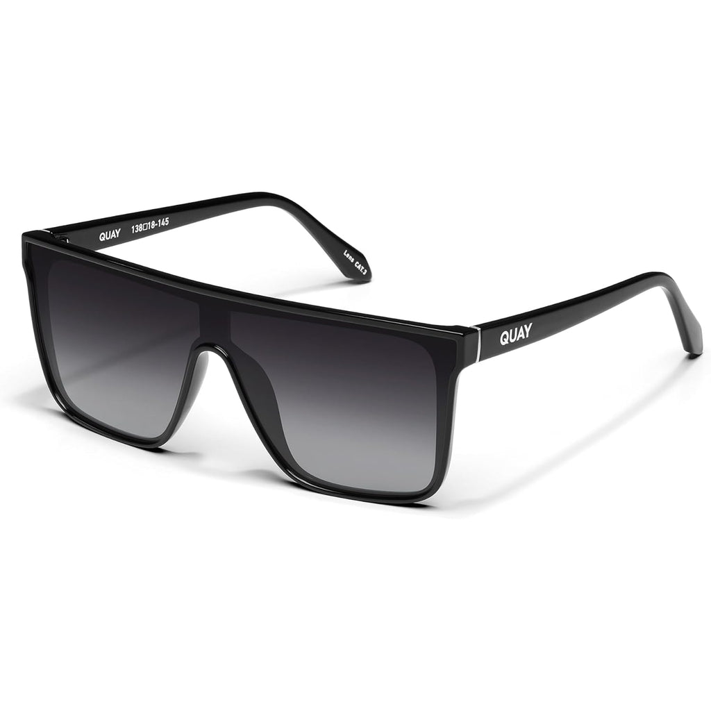 QUAY Oversized Nightfall Medium Non-Polarized Shield Sunglasses for Men & Women, Unisex Shades with UV-Protected Lenses