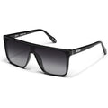 QUAY Oversized Nightfall Medium Non-Polarized Shield Sunglasses for Men & Women, Unisex Shades with UV-Protected Lenses