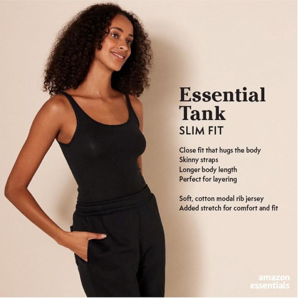 Amazon Essentials Women'S Slim-Fit Thin Strap Tank Top