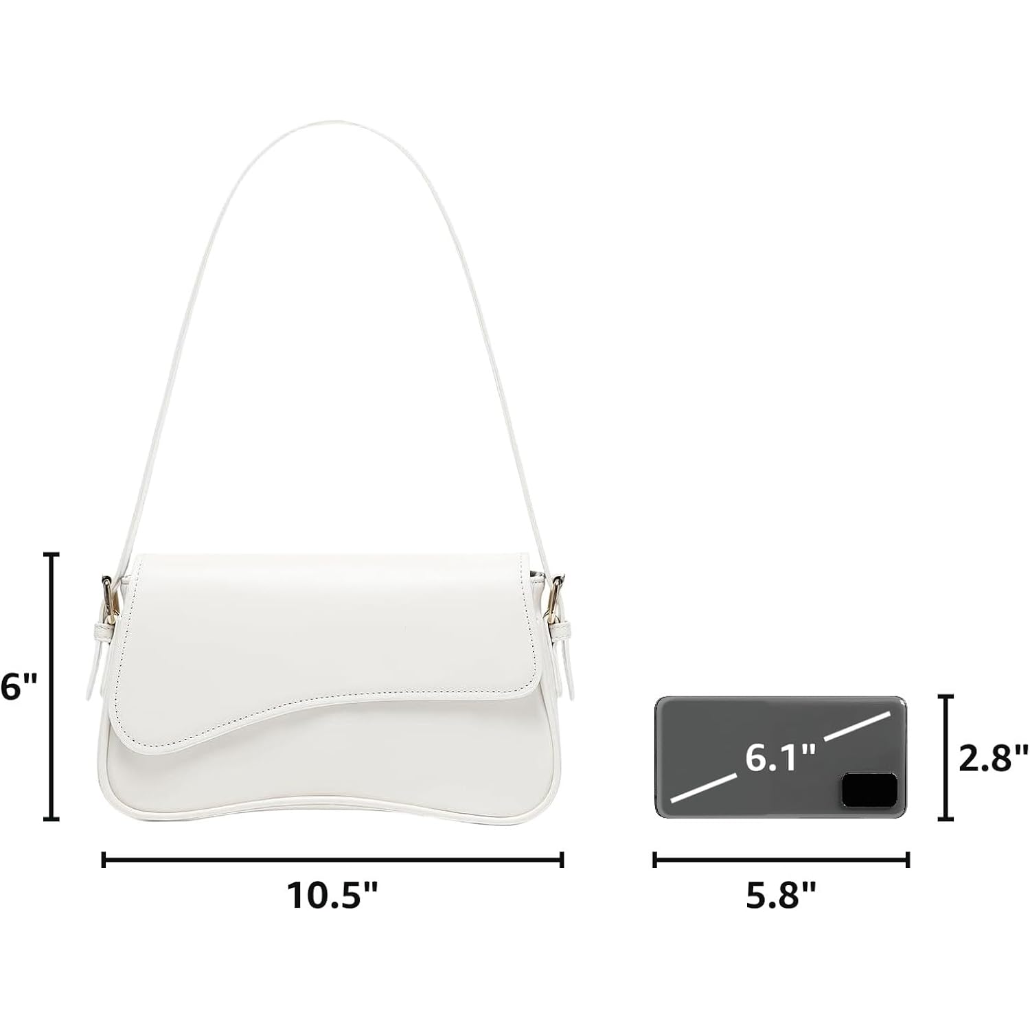 Underarm Shoulder Bag For Women Trendy Purse Vegan Leather Hobo Handbags Clutch Crossbody Bag