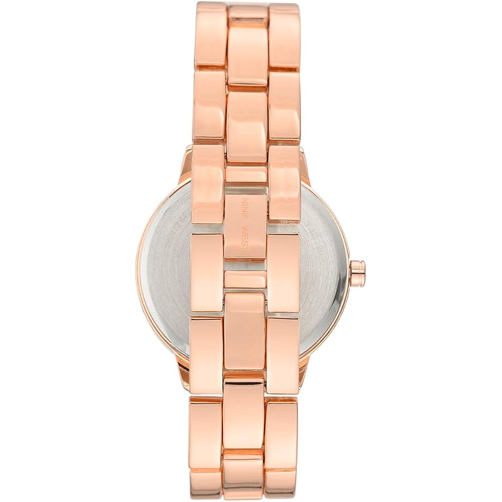 Nine West Women'S Crystal Accented Bracelet Watch