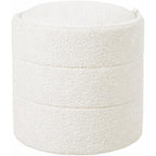 Homepop 18" Storage Round Ottoman - Cream Boucle