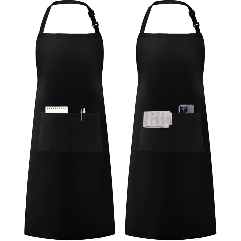 Syntus Apron For Men Women, Adjustable Cooking Kitchen Chef Aprons With 2 Pockets