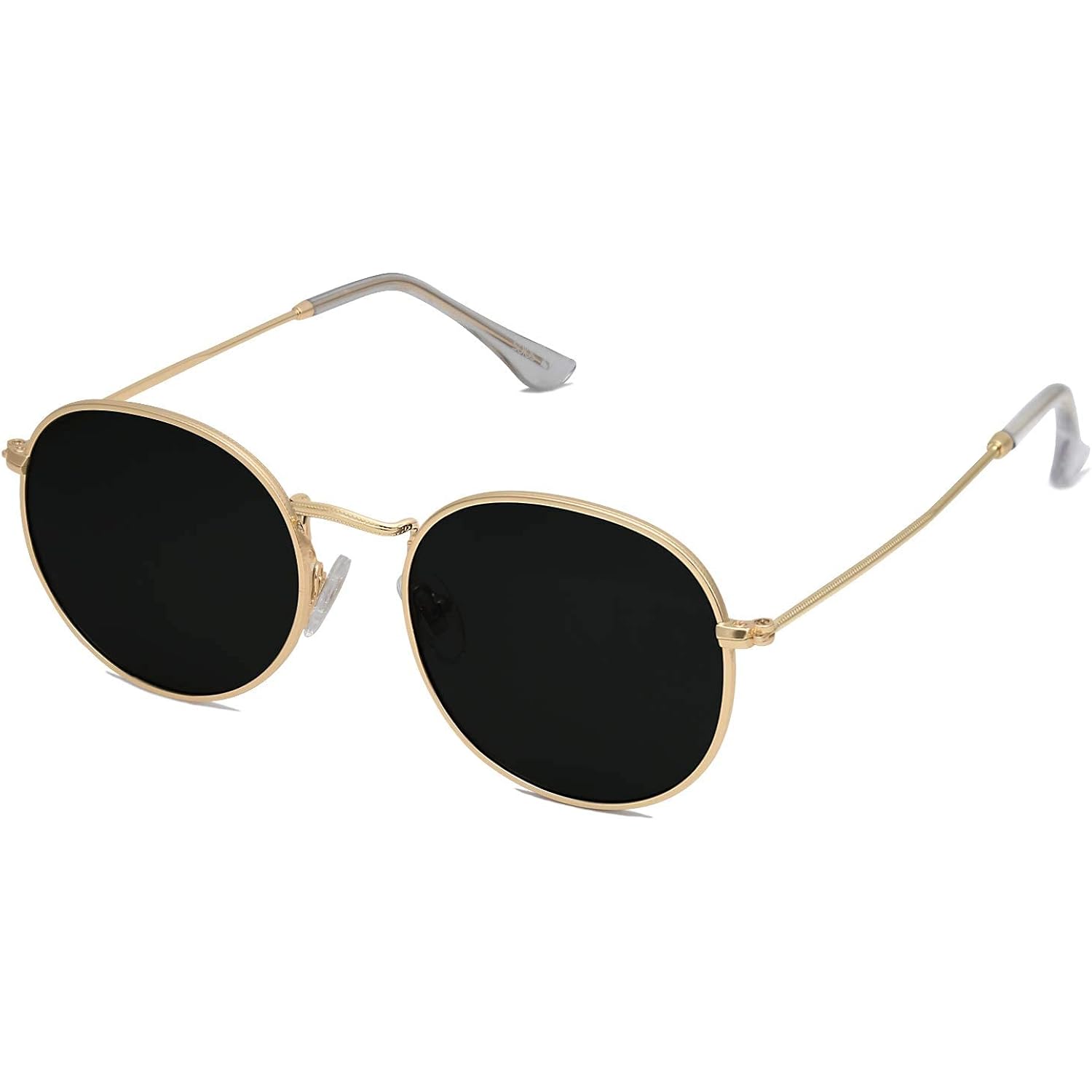 SOJOS Small Round Polarized Sunglasses for Women Men Classic Vintage Retro Shades UV400 SJ1014