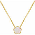 PAVOI 14K Gold Plated Clover Necklaces for Women - Lucky Four Leaf Clover Necklace Pendant - Trendy Flower Black Onyx Gemstone Mother of Pearl Jewelry Gifts