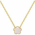 PAVOI 14K Gold Plated Clover Necklaces for Women - Lucky Four Leaf Clover Necklace Pendant - Trendy Flower Black Onyx Gemstone Mother of Pearl Jewelry Gifts