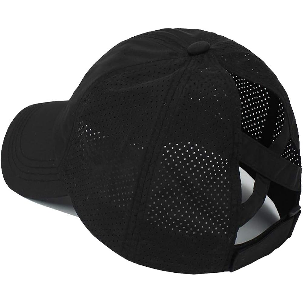 Womens Criss Cross Ponytail Hat Quick Drying Baseball Cap Sun Hats Uv Protection Sport Cap