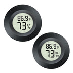 Jedew 2 Pack Hygrometer Thermometer Digital Humidity Meter Indoor/Outdoor Humidity Monitor Reptile Thermo-Hygrometer For Greenhouse Humidors Terrarium Jars, Fahrenheit (℉) /Celsius(℃) (2)