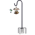 Shepherd Hooks For Outdoor, 1 Pack 62 Inch Bird Feeder Pole With 5 Prongs Base For Hanging Lantern, Hummingbird Feeder, Lightweight Plant, Shepherds Hook For Bird Feeders For Outside