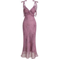Rihoas Boho Midi Floral Dress - Elegant Flowy Sundress | Formal-Inspired Outfit For Wedding Guest | Spring Summer Party Dress