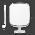 TAILI Shower Mirror Fogless for Shaving, Anti Fog Shaving Mirror with Razor Holder NO-Drilling,Removable,Shatterproof & Waterproof,Wall Mounted Bathroom Accessories with Powerful Suction(White)