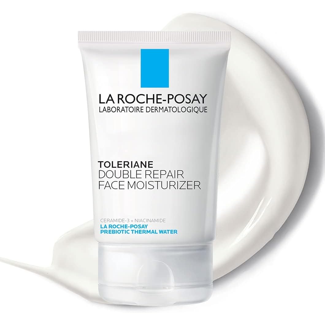 Toleriane Double Repair Face Moisturizer, Daily Moisturizer Face Cream With Ceramide And Niacinamide For All Skin Types