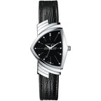 Hamilton Ventura Swiss Quartz Men'S Watch, 32Mm X 50Mm Stainless Steel Case, Swiss Made, Black Dial Analog Wrist Watch For Men, 50M Waterproof, Mineral Crystal