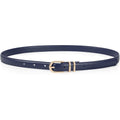 JASGOOD Womens Skinny Leather Belt Ladies Thin Faux Leather Belt with Gold/Silver Buckle for Jeans Dress Pants