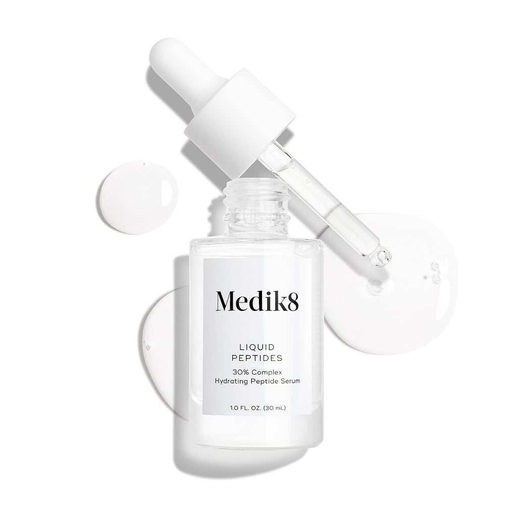 Medik8 Liquid Peptides - Multi Peptide Face Serum For Women And Men - Smooths Wrinkles And Fine Lines - Hydrating Serum - 1.0 Oz