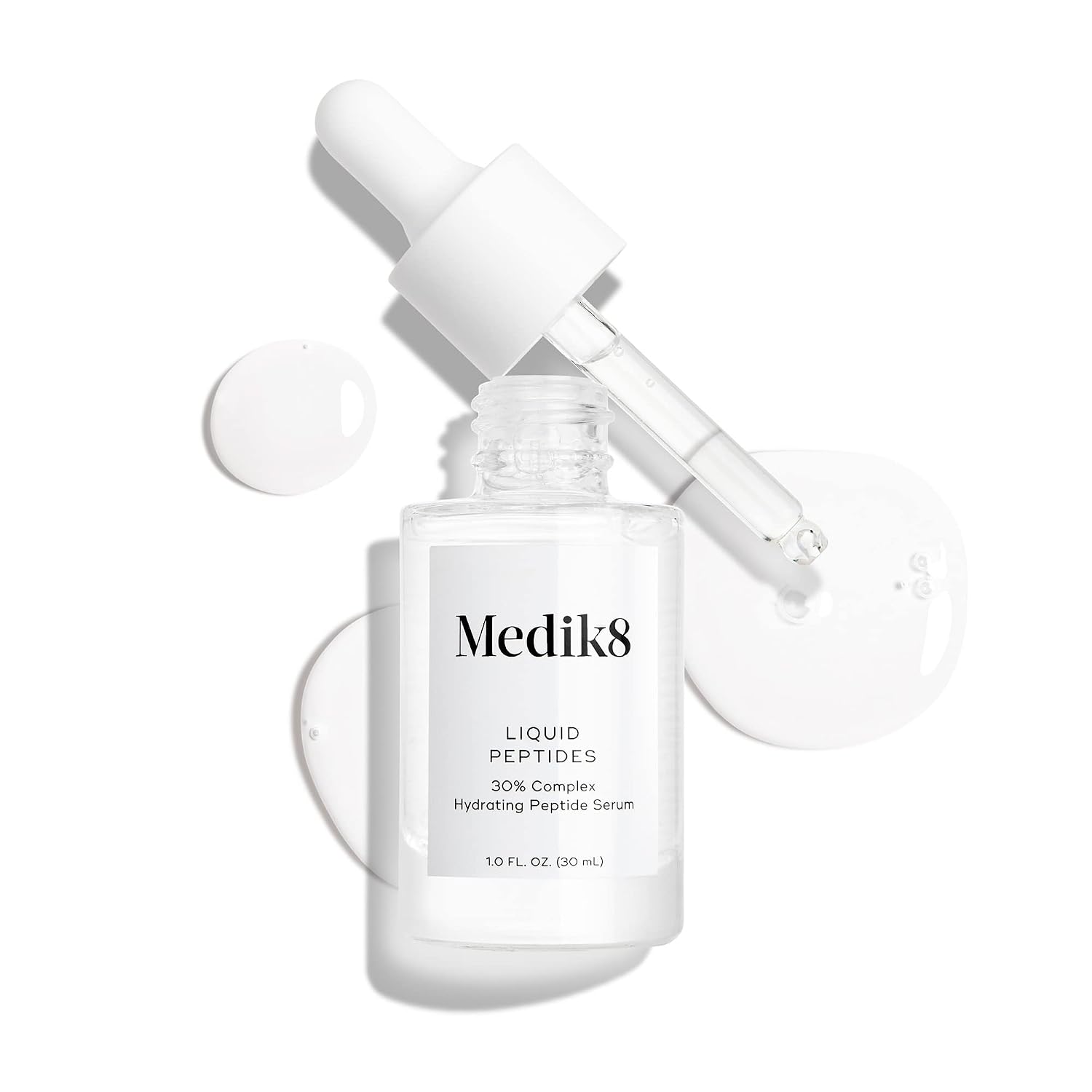 Medik8 Liquid Peptides - Multi Peptide Face Serum For Women And Men - Smooths Wrinkles And Fine Lines - Hydrating Serum - 1.0 Oz