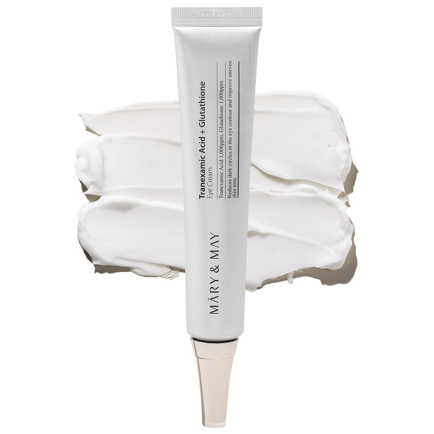 Mary&May Tranexamic Acid + Glutathione Eye Cream (30G) - Korean Skincare For Dark Circles & Uneven Tone - Fragrance-Free Under Eye Cream For Dark Spots & Hyperpigmentation 1.06Oz.