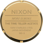 Nixon Time Teller Acetate A327-100M Water Resistant Women'S Analog Fashion Watch (37Mm Watch Face, 20Mm Acetate Band)