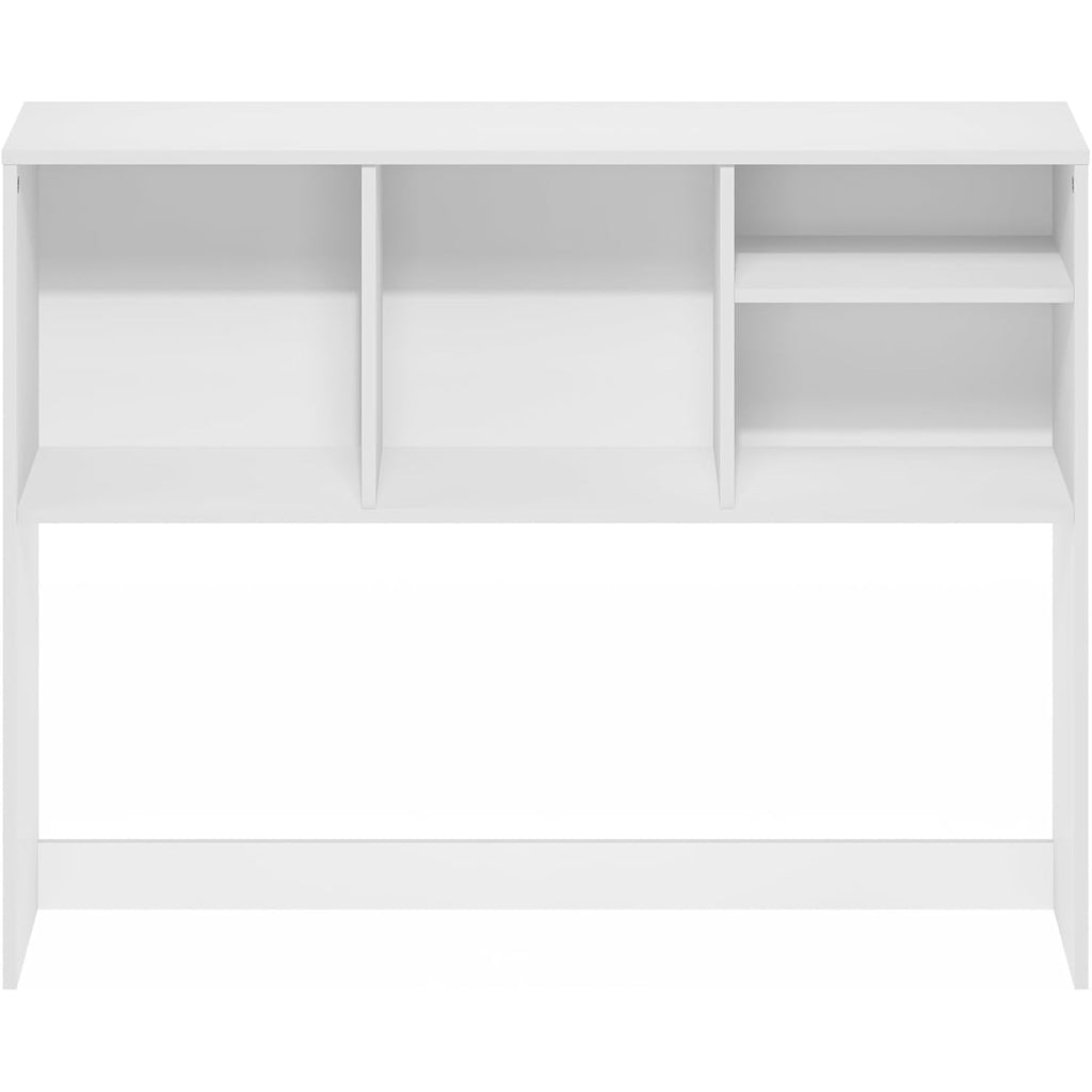 Furinno Classic Desk Shelf, 4-Shelf Desktop Hutch, Book Shelf, Desk Organzier, For Office Supplies, Office Desk Accessories, White