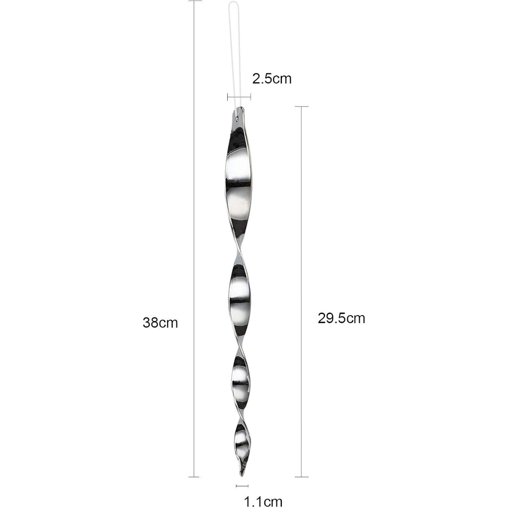 Besmon Woodpecker Bird Scare Devices，Reflective Scare Rods Control Device To Keep Birds Away From Patio Pool（Christmas Reflective Strip Hanging Home As Decoration） (6Pcs)