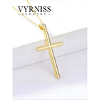 18K Gold Cross Pendant for Women Gold Cross Necklace 18K Gold Jewelry Religious Gift
