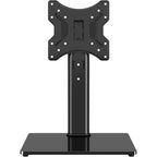 Swivel Table Top Tv Stand For 20-43 Inch Tvs Holds Up To 88 Lbs | Universal Tv Stand Base With 4-Level Height Adjustment And Tempered Glass Base, Max Vesa 200X200Mm, Black