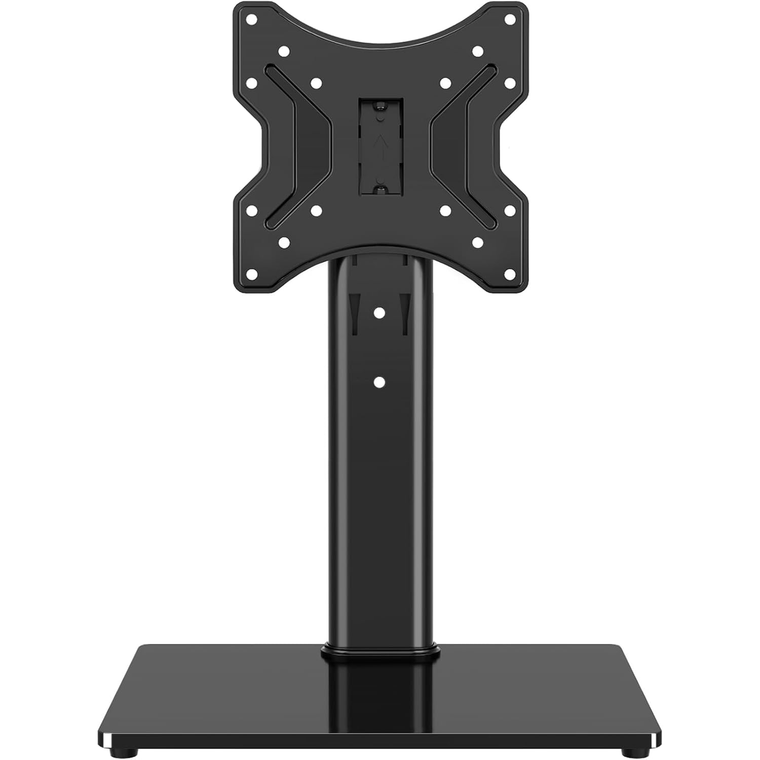 Swivel Table Top Tv Stand For 20-43 Inch Tvs Holds Up To 88 Lbs | Universal Tv Stand Base With 4-Level Height Adjustment And Tempered Glass Base, Max Vesa 200X200Mm, Black