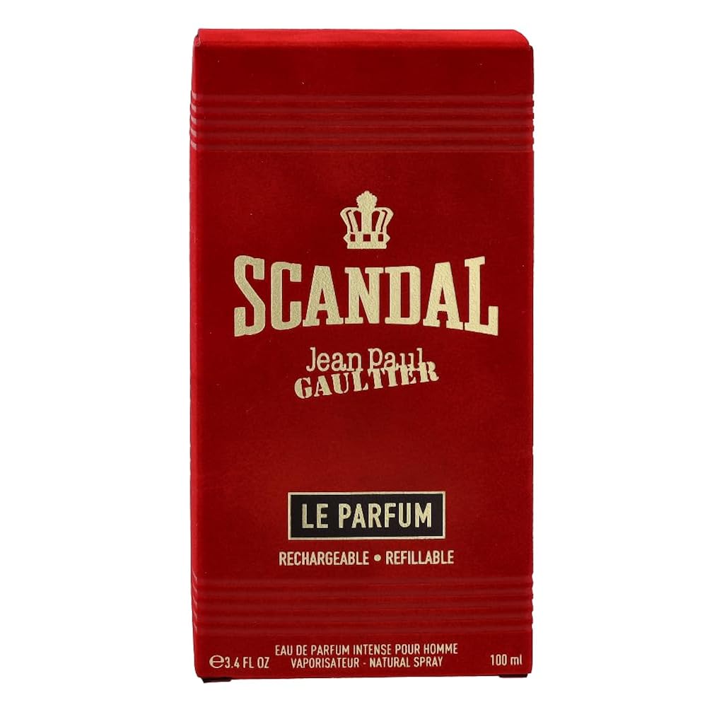 Jean Paul Gaultier Scandal Le Eau de Parfum Intense Refillable Spray for Men, 3.4 Ounce