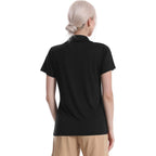 Women'S Polo Shirts V-Neck Short Sleeve Moisture Wicking Collared Shirts For Women Golf Polo Shirt For Work 1-3 Pack