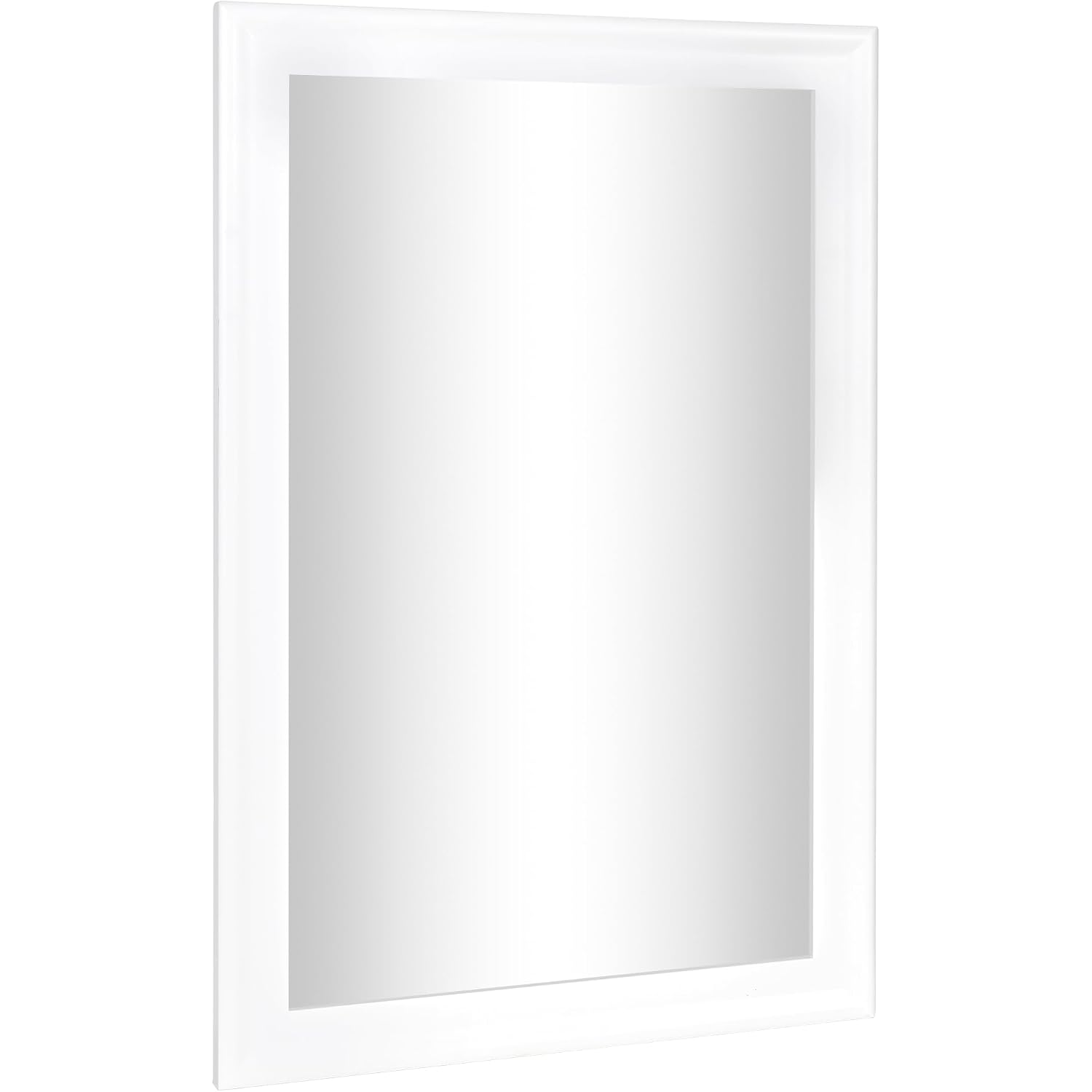 Culer White Wall Mirror For Bathroom,Rectangle Rustic 24 X 36 Inch Hanging Vanity Mirrors With Wood Grain Pattern For Living Room,Bedroom,Entryway (24X36 Inch, White)