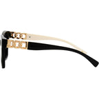 Nine West Women's Katia Sunglasses Square, Black, 55mm Black