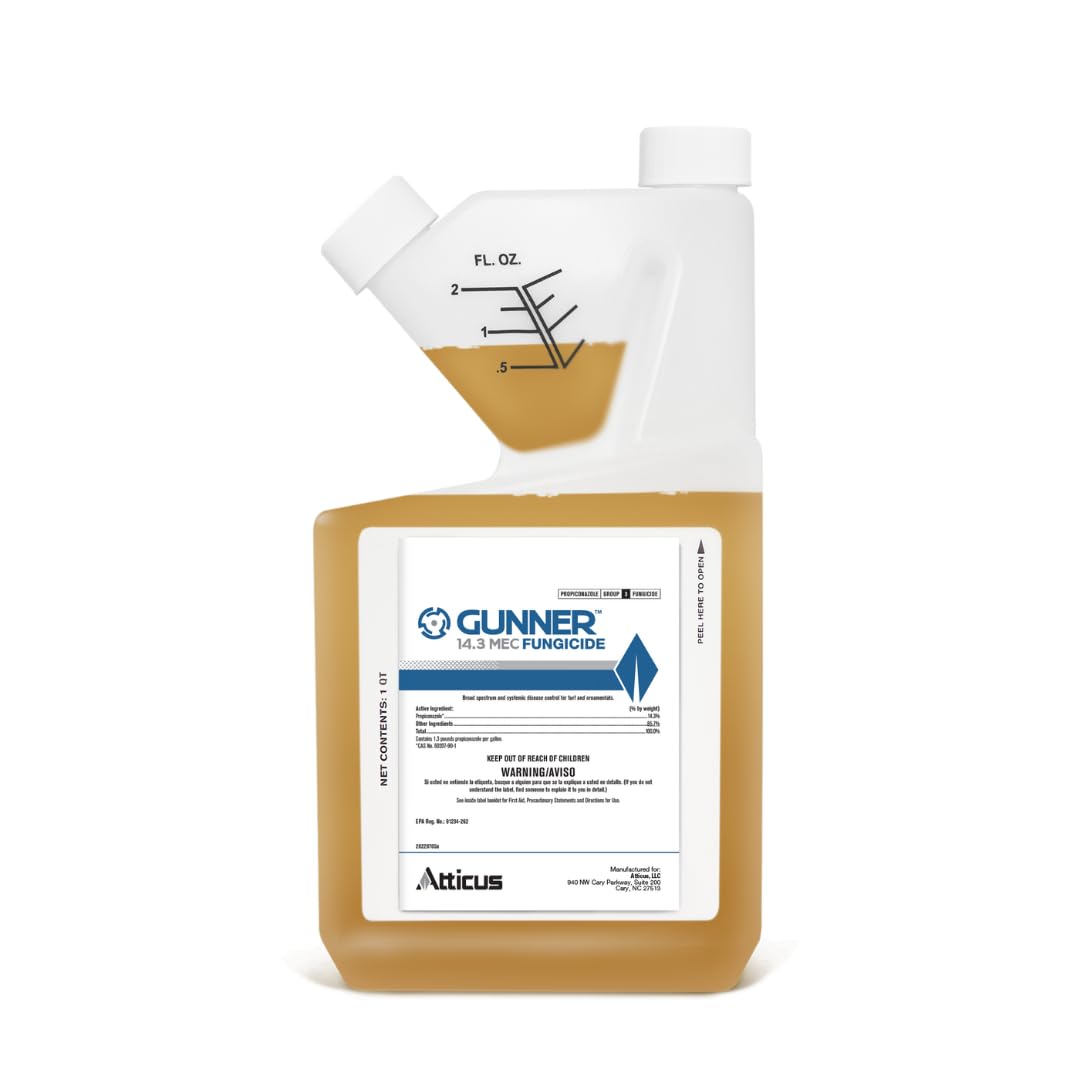 Atticus Gunner 14.3 Mec Propiconazole Fungicide (32Oz) - Protect Your Lawn | Plant And Lawn Fungus Control, Brown Patch, Dollar Spot, Blights, Powdery Mildew, Anthracnose, Botrytis, Rust, Patch And More