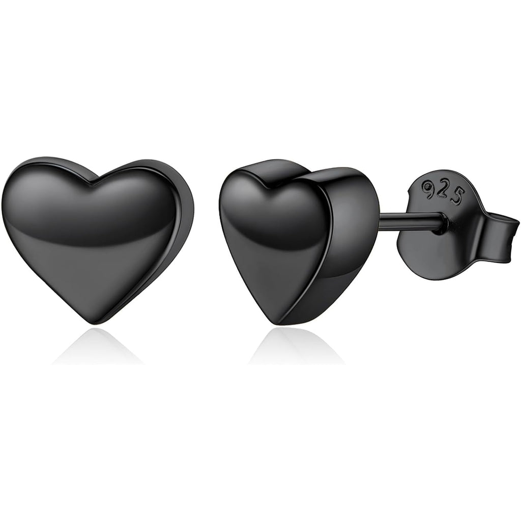 ChicSilver 925 Sterling Silver Stud Earrings Hypoallergenic, Dainty Simple Heart/Star/Moon/Lightning/Butterfly Earrings for Women with Gift Box