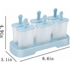 Popsicle Molds Set 6 Pieces Ice Popsicle Maker-Bpa Free,Easy-Release Ice Pop Molds,Homemade Ice Cream Molds (Blue)