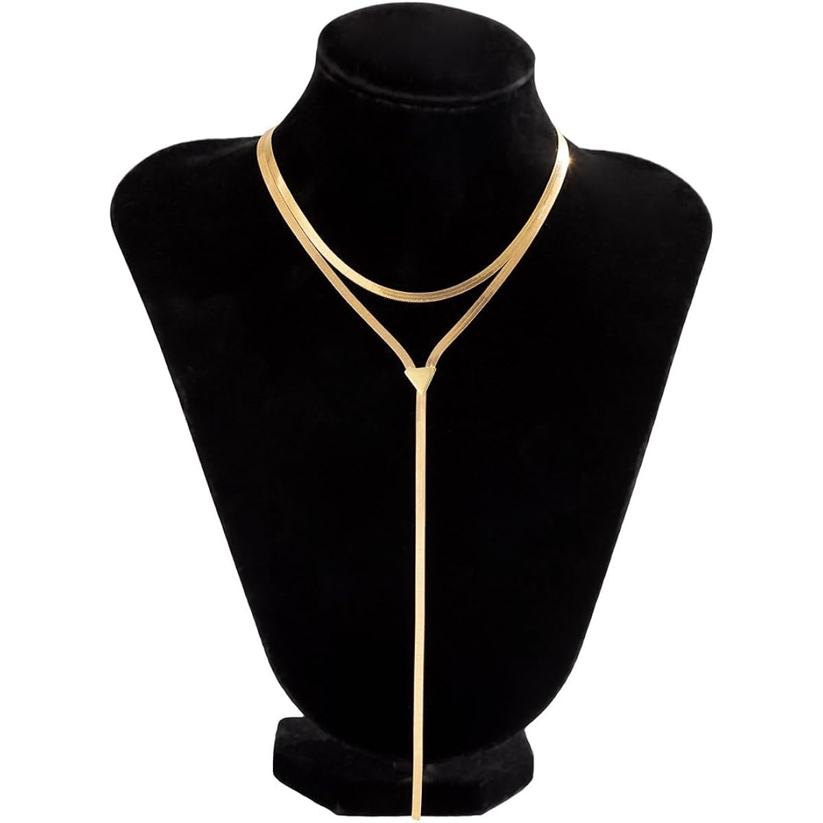 GIGB PBDK Chunky Gold Choker Necklace for Women,Trendy Silver Statement Necklace Long Snake Chain Drop Necklace,Charm Prom Body Jewelry Accessories Gifts