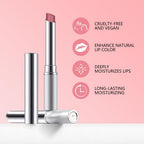 FeiCuiYun Pink Honey Tinted Lip Balm Lip Gloss Lipstick, Sheer Hydrating Lip Gloss Tint, Moisturizing Lip Color for All Skin Tones, Nourishing Lip Balm with a Hint of Natural Black Cherry