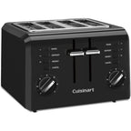 Cuisinart 4-Slice Compact Plastic Toaster, Black, CPT-142BKP1