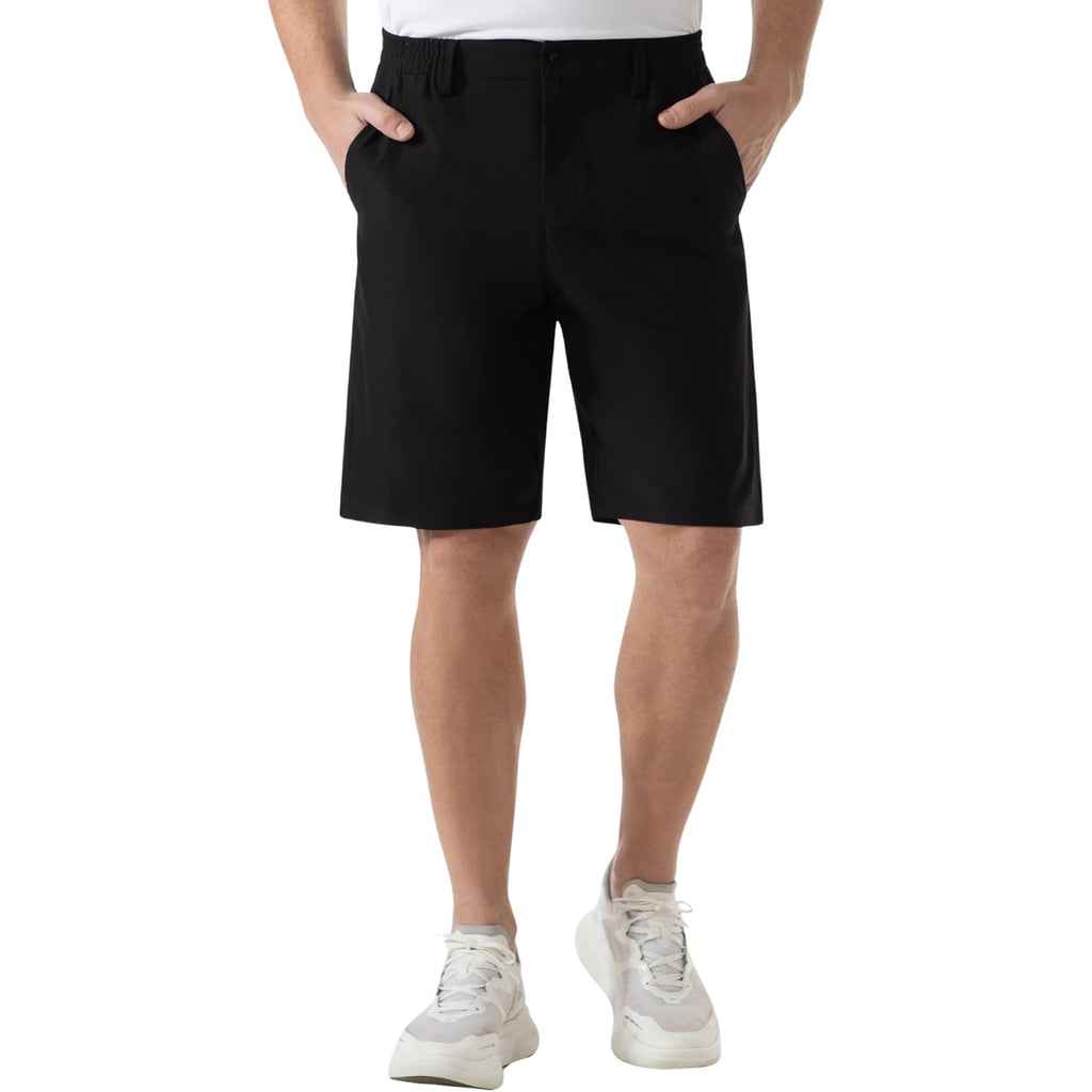 Six Islands Men'S Golf Hybrid Shorts 9 Inch Inseam With Pockets Quick Dry Stretch Flat Front Casual Work Dress Shorts For Men