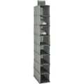Amazon Basics 8-Tier Hanging Closet Shelf Shoe Organizer, Space Saving Storage, Foldable, 11.5 X 41 X 5.5 In, Dark Grey | For Closet Storage